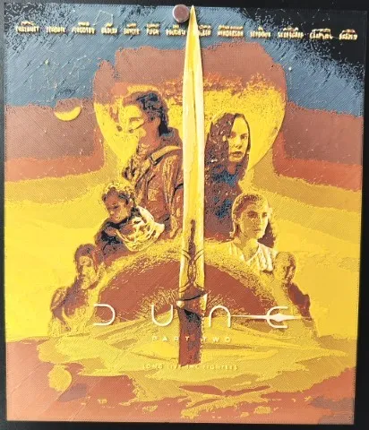 3d print of Dune 2 poster - Hueforge