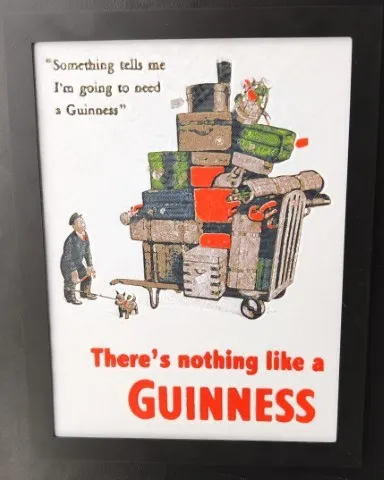 Impression 3D d'un poster publicitaire vintage Guinness - There's nothing Like A Guinness par Gilroy (1941) - Hueforge