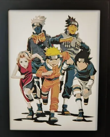 3d print of Naruto team 1 hueforge