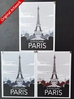 Affiche de voyage Paris - hueforge